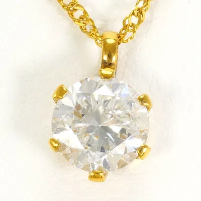 Pre-owned Unbranded Clear Yellow Gold Yellow Gold (24k) Necklace () In Multi