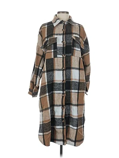 Pre-owned Unbranded Coat In Brown