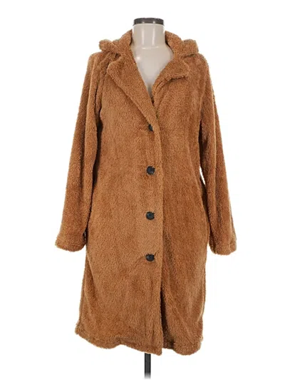 Pre-owned Unbranded Coat In Brown