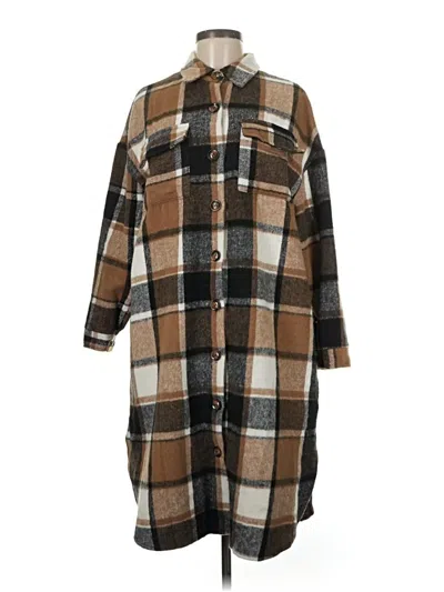 Pre-owned Unbranded Coat In Brown