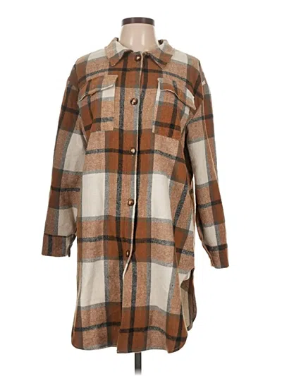 Pre-owned Unbranded Coat In Brown