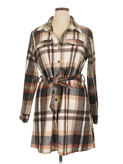 Pre-owned Unbranded Coat In Brown