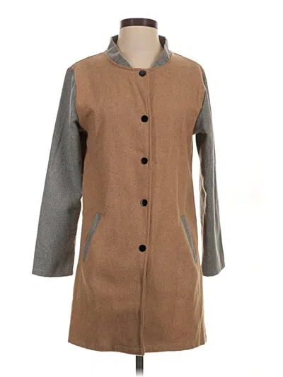 Pre-owned Unbranded Coat In Brown