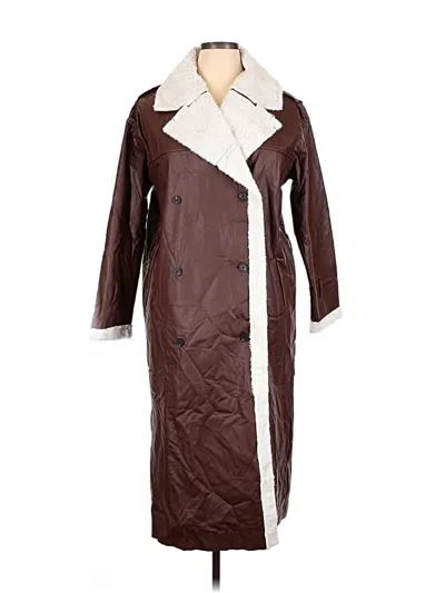 Pre-owned Unbranded Coat In Brown