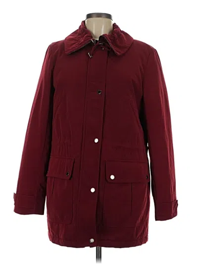 Pre-owned Unbranded Coat In Burgundy