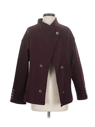 Pre-owned Unbranded Coat In Burgundy