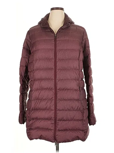 Pre-owned Unbranded Coat In Burgundy