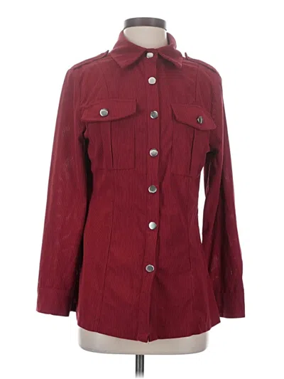Pre-owned Unbranded Coat In Burgundy