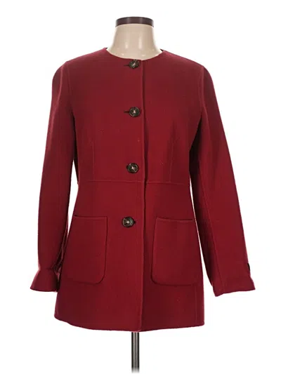 Pre-owned Unbranded Coat In Burgundy