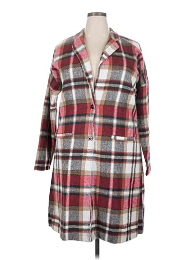 Pre-owned Unbranded Coat In Burgundy