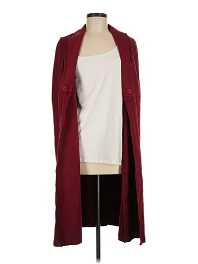 Pre-owned Unbranded Coat In Burgundy