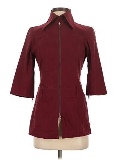 Pre-owned Unbranded Coat In Burgundy