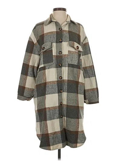 Pre-owned Unbranded Coat In Gray