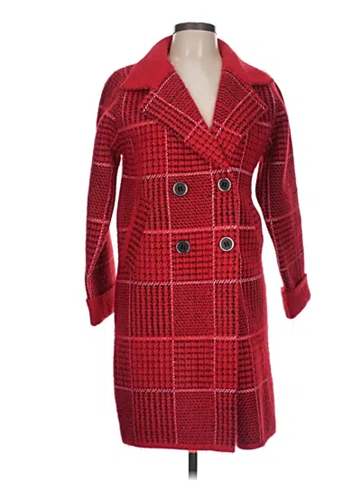Pre-owned Unbranded Coat In Red