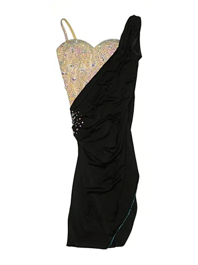 Pre-owned Unbranded Cocktail Dress In Black