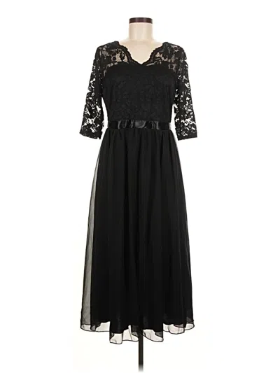 Pre-owned Unbranded Cocktail Dress In Black