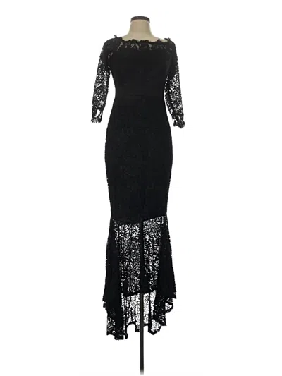 Pre-owned Unbranded Cocktail Dress In Black