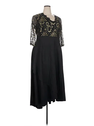 Pre-owned Unbranded Cocktail Dress In Black