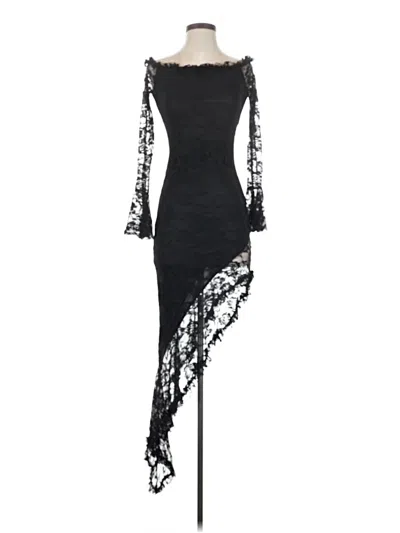 Pre-owned Unbranded Cocktail Dress In Black
