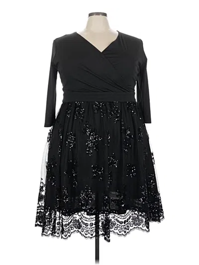 Pre-owned Unbranded Cocktail Dress In Black
