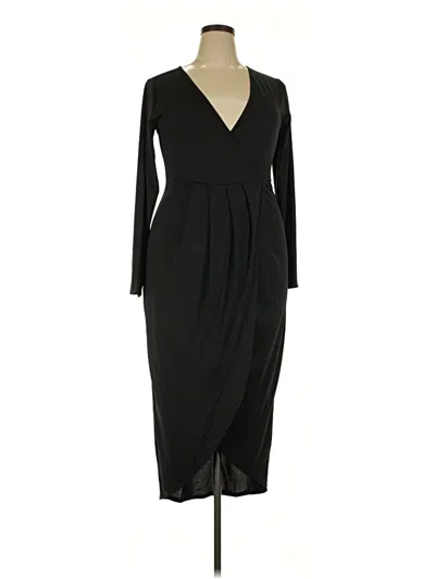 Pre-owned Unbranded Cocktail Dress In Black