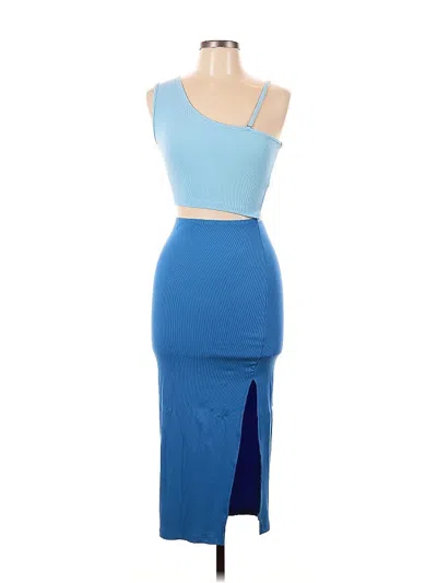 Pre-owned Unbranded Cocktail Dress In Blue