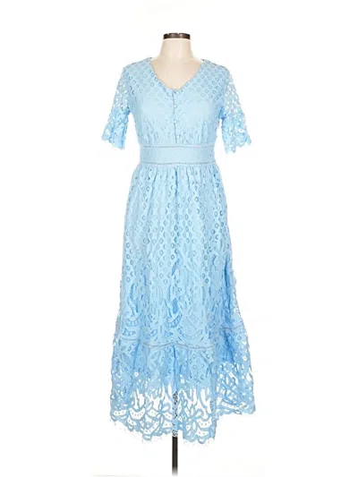 Pre-owned Unbranded Cocktail Dress In Blue