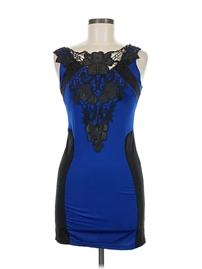 Pre-owned Unbranded Cocktail Dress In Blue