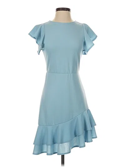 Pre-owned Unbranded Cocktail Dress In Blue