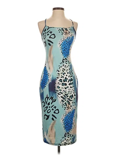 Pre-owned Unbranded Cocktail Dress In Blue