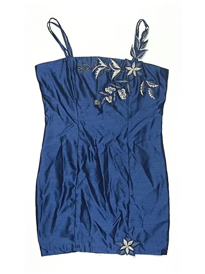 Pre-owned Unbranded Cocktail Dress In Blue