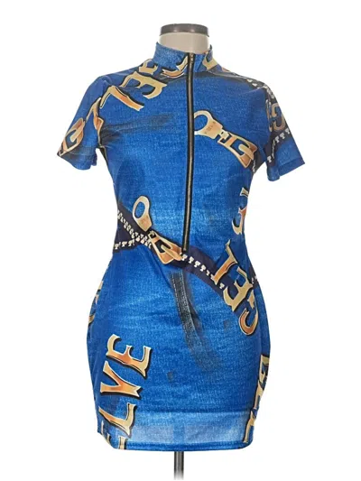 Pre-owned Unbranded Cocktail Dress In Blue