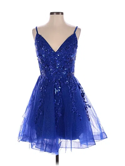 Pre-owned Unbranded Cocktail Dress In Blue