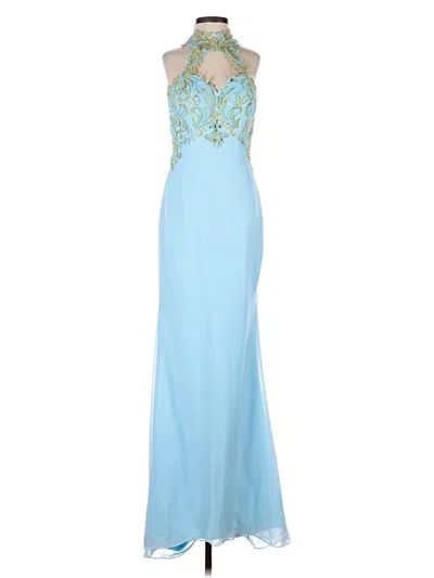 Pre-owned Unbranded Cocktail Dress In Blue