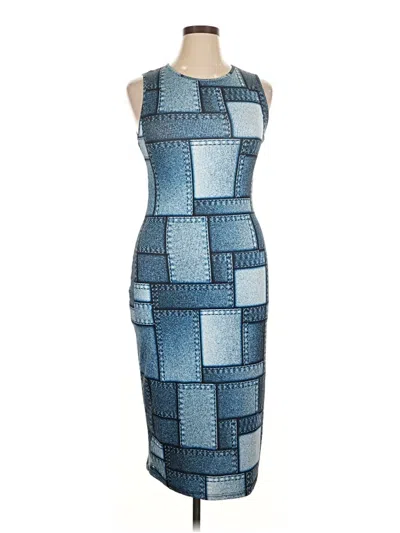 Pre-owned Unbranded Cocktail Dress In Blue