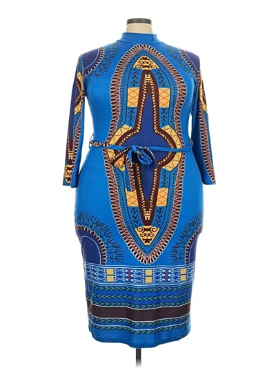Pre-owned Unbranded Cocktail Dress In Blue