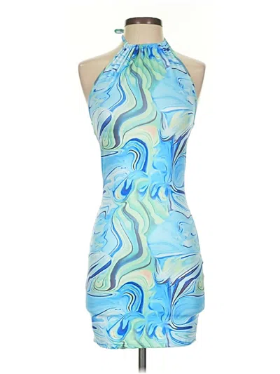 Pre-owned Unbranded Cocktail Dress In Blue