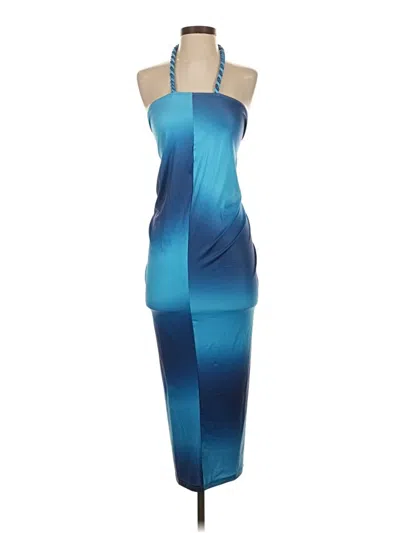 Pre-owned Unbranded Cocktail Dress In Blue