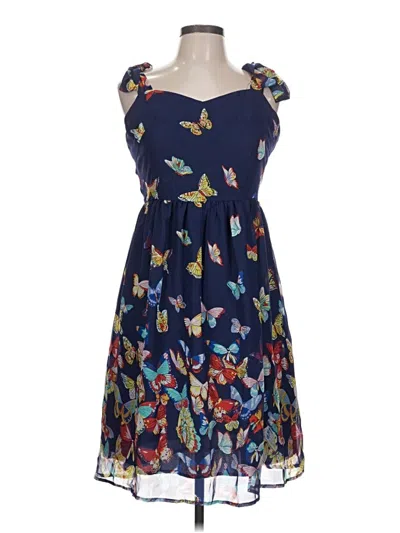 Pre-owned Unbranded Cocktail Dress In Blue