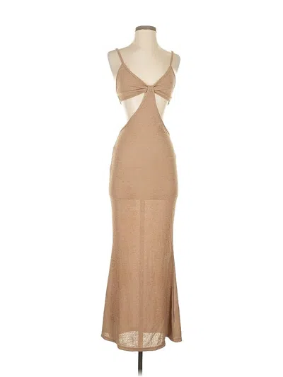 Pre-owned Unbranded Cocktail Dress In Brown