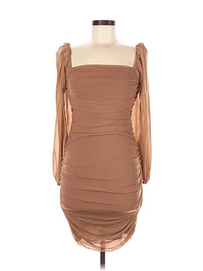 Pre-owned Unbranded Cocktail Dress In Brown