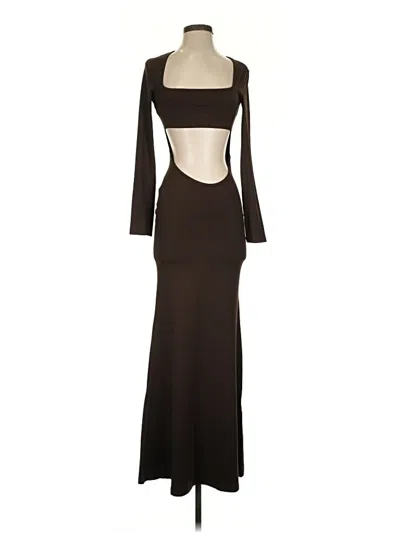 Pre-owned Unbranded Cocktail Dress In Brown