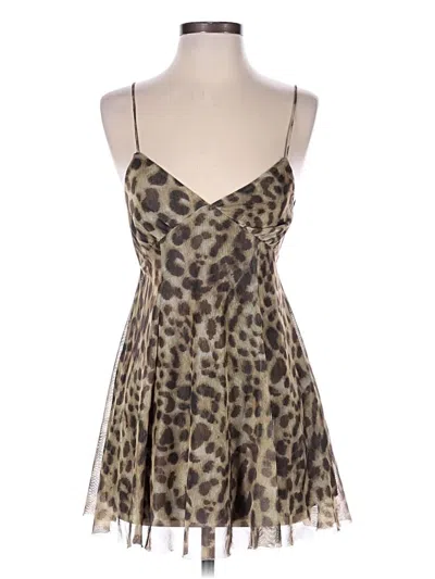 Pre-owned Unbranded Cocktail Dress In Brown