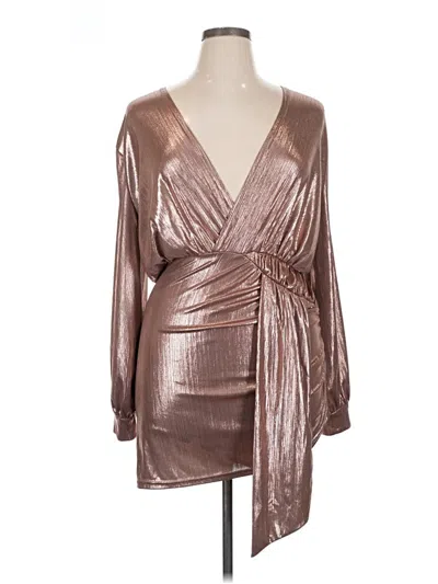 Pre-owned Unbranded Cocktail Dress In Brown