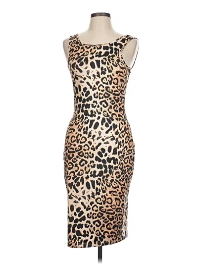 Pre-owned Unbranded Cocktail Dress In Brown