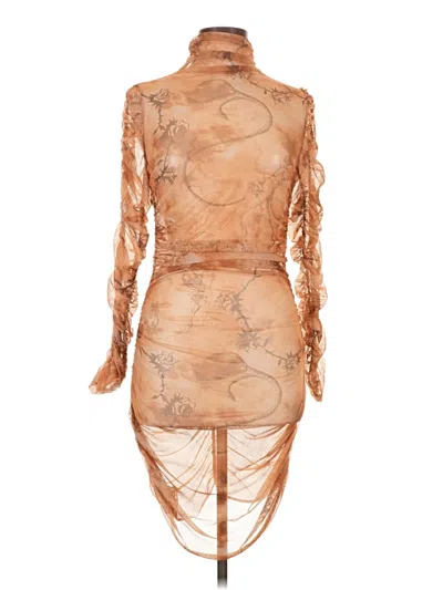 Pre-owned Unbranded Cocktail Dress In Brown