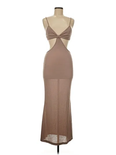 Pre-owned Unbranded Cocktail Dress In Brown