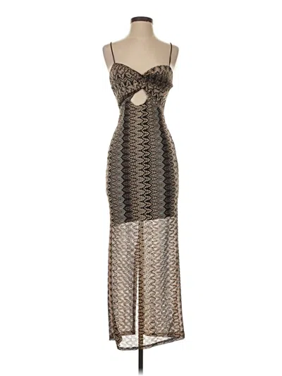 Pre-owned Unbranded Cocktail Dress In Brown