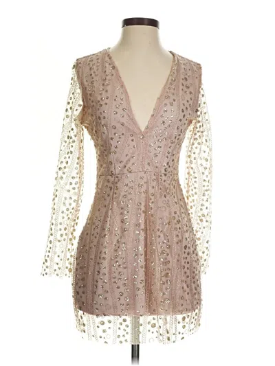 Pre-owned Unbranded Cocktail Dress In Brown