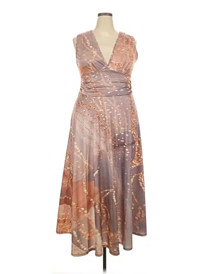 Pre-owned Unbranded Cocktail Dress In Brown